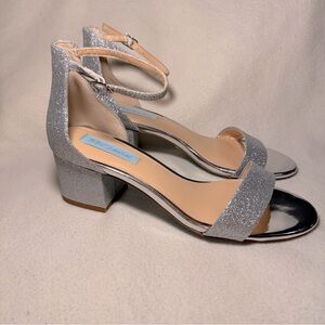 Betsy Johnson Embellished Ankle Strap Open Toe Block Heel Sandals Women’s 9 M